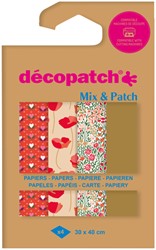 HOBBYPAPIER DÉCOPATCH 30X40CM SET À 4 VEL THEMA LOVE IS IN THE MEADOW