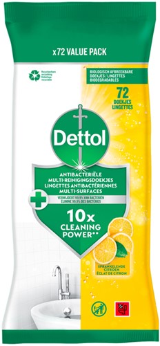 REINIGINGSDOEKJES DETTOL ANTIBACTERIEËL CITRUS 72 STUKS
