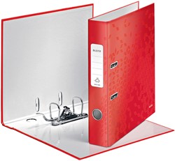 ORDNER LEITZ WOW 180 GELAMINEERD 50MM A4 ROOD