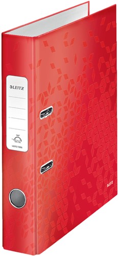 ORDNER LEITZ WOW 180 GELAMINEERD 50MM A4 ROOD-3