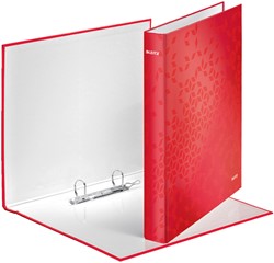 RINGBAND LEITZ WOW A4 MAXI 2-RINGS D-MECHANIEK 25MM ROOD