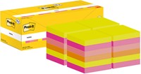 MEMOBLOK 3M POST-IT 654-COL 76X76MM KLEUR ASS VOORDEELPAK-3