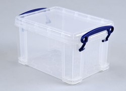 OPBERGBOX REALLY USEFUL 1.6 LITER 195X135X110MM TRANSPARANT WIT