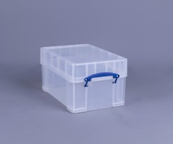 OPBERGBOX REALLY USEFUL 9 LITER XL 395X255X205MM TRANSPARANT WIT
