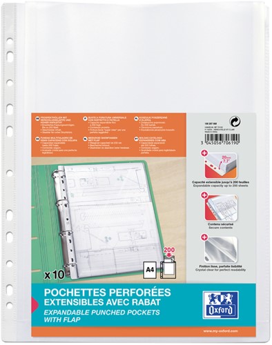 SHOWTAS OXFORD A4 PP 200? GLASHELDER MET SLUITKLEP 10 STUKS-2