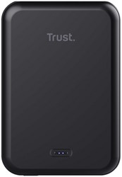 POWERBANK TRUST MAGNETIC DRAADLOOS 5000MAH ZWART