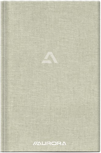 NOTITIEBOEK AURORA A5 LIJN 192 PAGINA'S 80G LINNEN GRIJS