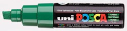 PAINTMARKER UNI POSCA PC8K BREED SCHUIN DONKERGROEN