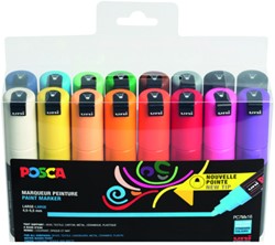 PAINTMARKER UNI POSCA PC7M BREED ASSORTI SET À 16 STUKS