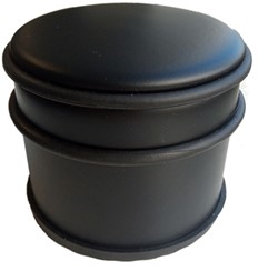 DEURSTOPPER BRASQ  MET RUBBEREN RINGEN ZWART