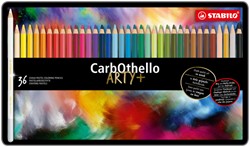 KLEURPOTLODEN STABILO CARBOTHELLO KALKPASTEL ASSORTI BLIK À 36 STUKS