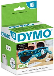 ETIKET DYMO LABELWRITER PRIJSLABEL 10X19MM 1 ROL Á 1500 ETIKETTEN WIT