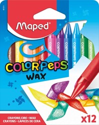 WASKRIJT MAPED COLOR'PEPS WAX SET Á 12 KLEUREN