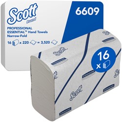 HANDDOEK SCOTT I-VOUW 2-LAAGS 212X186MM 16X220STUKS WIT 6609