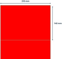 ETIKET RILLPRINT 210X148MM FLUOR ROOD 200 STUKS-2