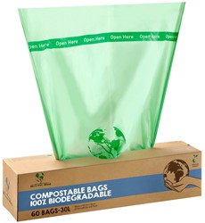 AFVALZAK BIO MR.GREEN MIND 54X72CM 30 LITER DISPENSER 60 STUKS