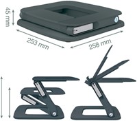 LAPTOPSTANDAARD LEITZ ERGO VERSTELBARE MULTIHOEK GRIJS-2