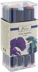 ALCOHOLMARKERS NASSAU ARTS DUOPUNT SET À 12 KLEUREN