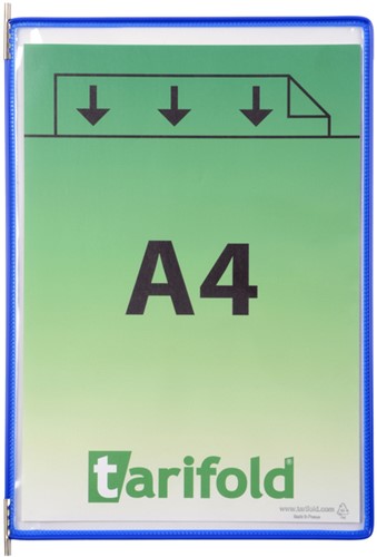 ZICHTPANEEL TARIFOLD A4 VERTICAAL BLAUW 10 STUKS-2