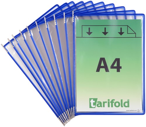 ZICHTPANEEL TARIFOLD A4 VERTICAAL BLAUW 10 STUKS-3