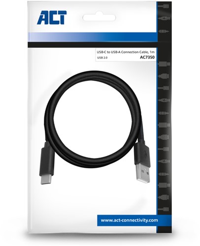 KABEL ACT USB 2.0 USB-A NAAR USB-C 1 METER-1