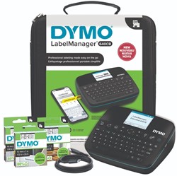 LABELPRINTER DYMO LABELMANAGER EXECUTIVE 640CB DRAAGBAAR QWERTY 24MM ZWART IN KOFFER
