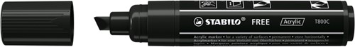 ACRYLMARKER STABILO  FREE ACRYLIC T800C ZWART