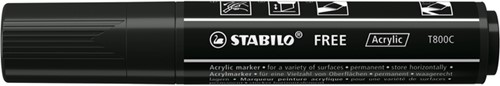 ACRYLMARKER STABILO  FREE ACRYLIC T800C ZWART-2