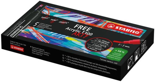 ACRYLMARKER STABILO  FREE ACRYLIC T300 ORANJE-3