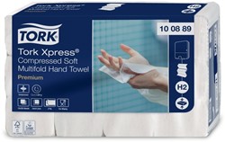 HANDDOEK TORK H2 XPRESS COMPRESSED PREMIUM MULTIFOLD 2-LAAGS 212X240MM 12X225 VEL WIT 100889