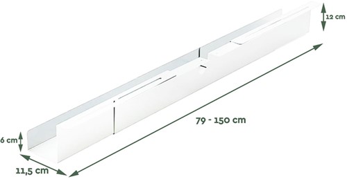 KABELGOOT BRASQ VERSTELBAAR 75-150CM CT100 WIT-2