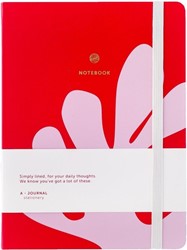 NOTITIEBOEK A5 ARTY ROZE/ROOD A-JOURNAL