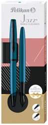 SCHRIJFSET PELIKAN JAZZ NOBLE ELEGANCE K36+P36 MEDIUM AQUAMARINE