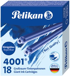 INKTPATROON PELIKAN 4001 LANG KONINGSBLAUW 18 STUKS
