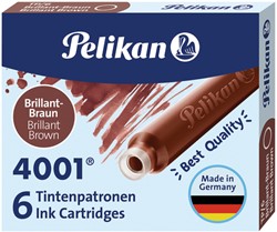 INKTPATROON PELIKAN 4001 BRUIN 6 STUKS