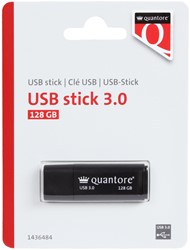 USB STICK 3.0 QUANTORE USB-A 128GB ZWART