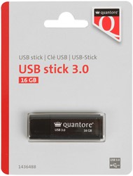 USB STICK 3.0 QUANTORE USB-A 16GB ZWART