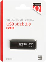 USB STICK 3.0 QUANTORE USB-A 256GB ZWART