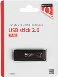 USB STICK 2.0 QUANTORE USB-A 16GB ZWART