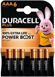 BATTERIJ DURACELL PLUS POWERBOOST 6X AAA