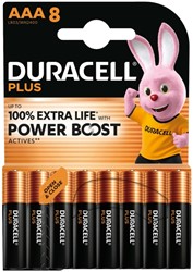 BATTERIJ DURACELL PLUS POWERBOOST 8X AAA