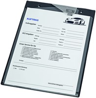 KLEMBORD MAUL A4 AUTOWERKMAP STAAND MET AFSLUITBAAR OPBERGVAK  ZWART-1