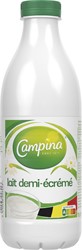 MELK CAMPINA HALFVOL PETFLES HOUDBAAR 1 LITER