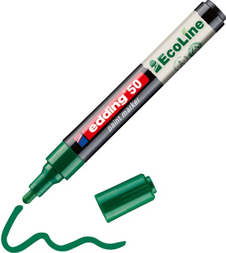 PAINTMARKER EDDING 50 ECOLINE OP WATERBASIS 2-3MM GROEN-1