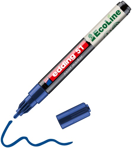 PAINTMARKER EDDING 51 ECOLINE OP WATERBASIS 1-2MM BLAUW-2