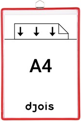 ZICHTPANELENFRAME HANGEND TARIFOLD A4 ROOD 5 STUKS