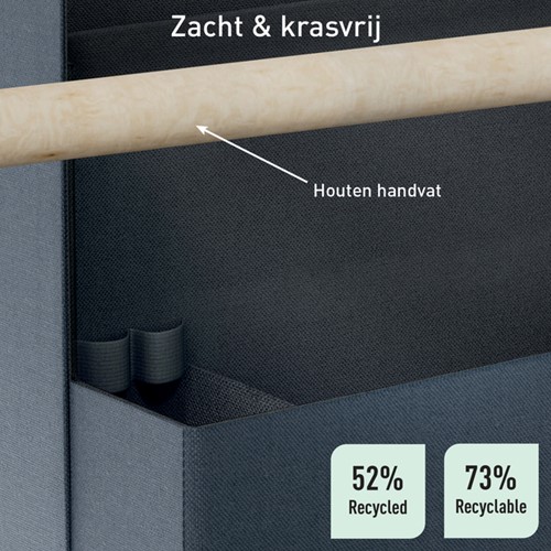 BUREAU ORGANIZER LEITZ DRAAGBAAR GESTOFFEERD DONKERGRIJS-3