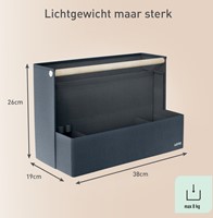 BUREAU ORGANIZER LEITZ DRAAGBAAR GESTOFFEERD DONKERGRIJS-1