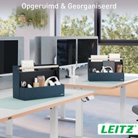 BUREAU ORGANIZER LEITZ DRAAGBAAR GESTOFFEERD DONKERGRIJS-2
