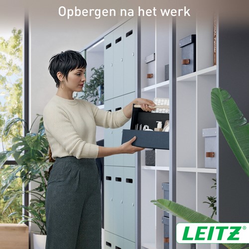 BUREAU ORGANIZER LEITZ DRAAGBAAR GESTOFFEERD DONKERGRIJS-3